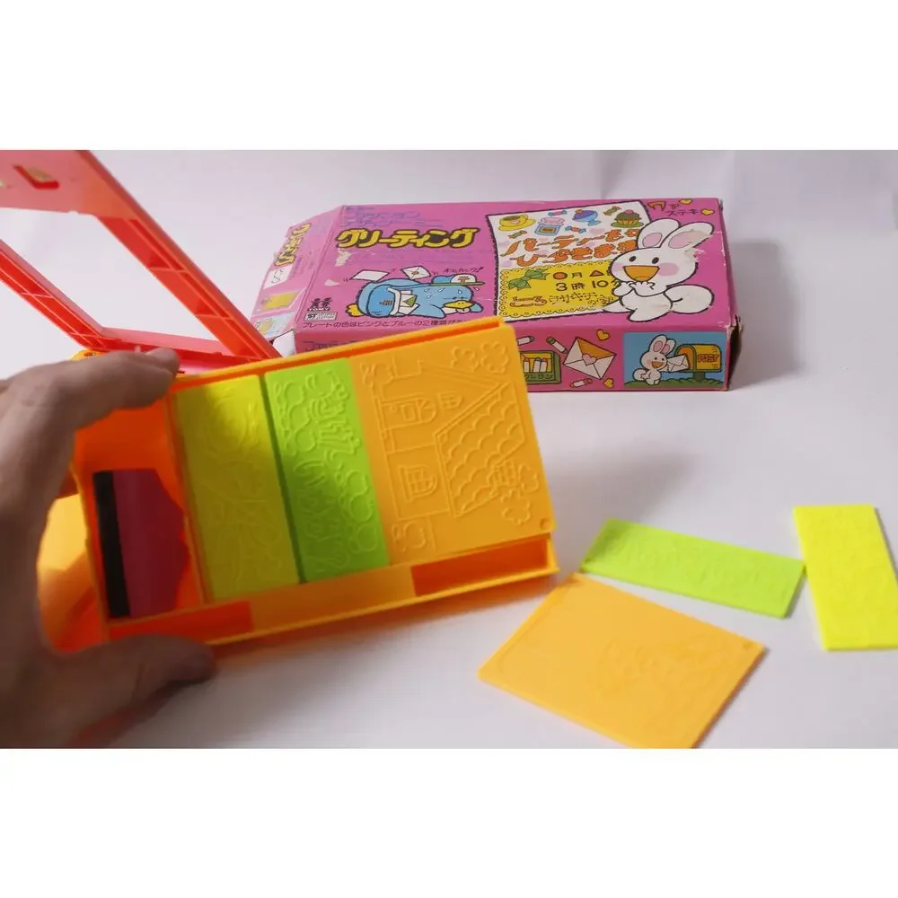 Japanese Crayon Rubbing Tomy Fashion Designer Mini Greeting Card Making Set